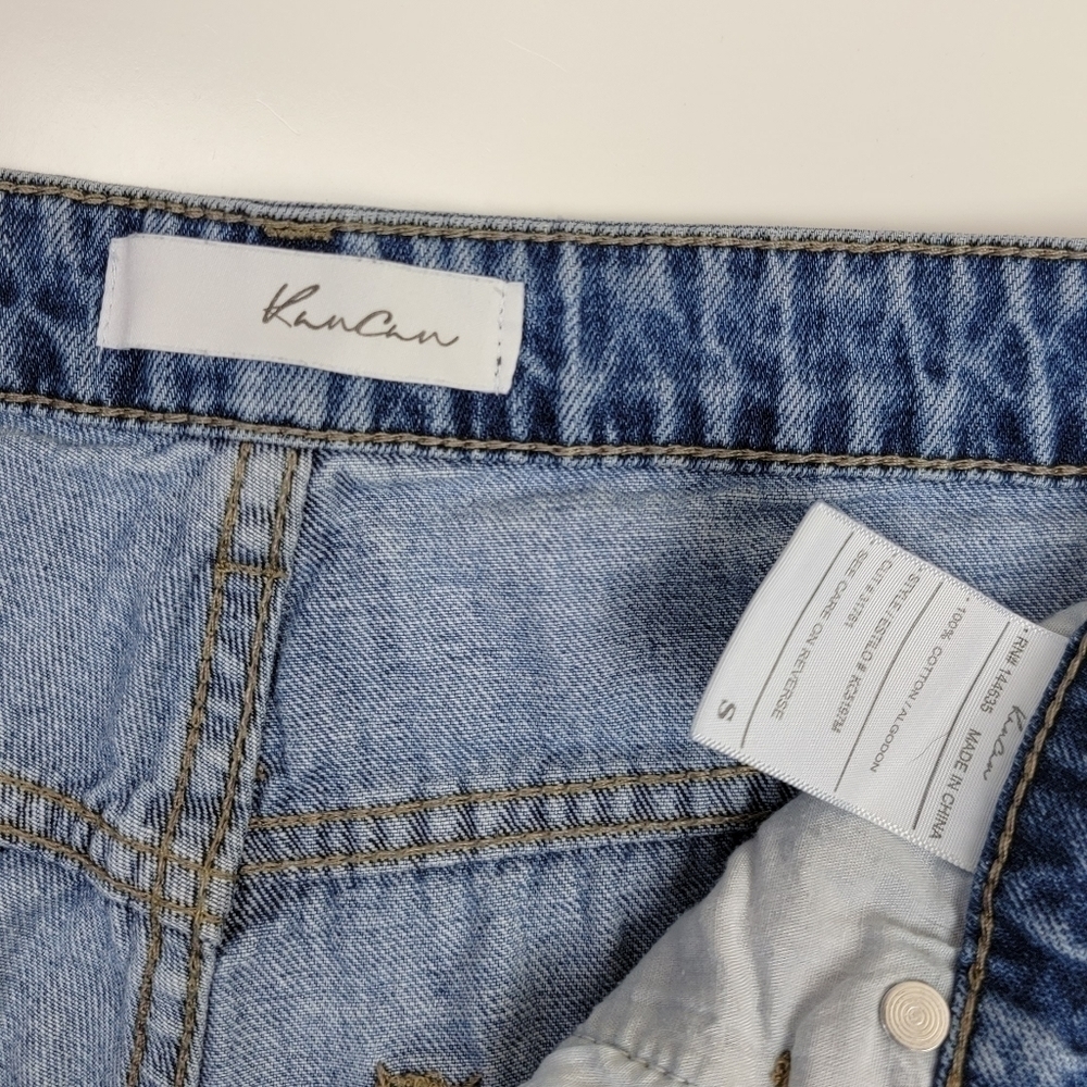 KanCan Renee Distressed High Rise Denim Cut Off Shorts S - Picture 6 of 8